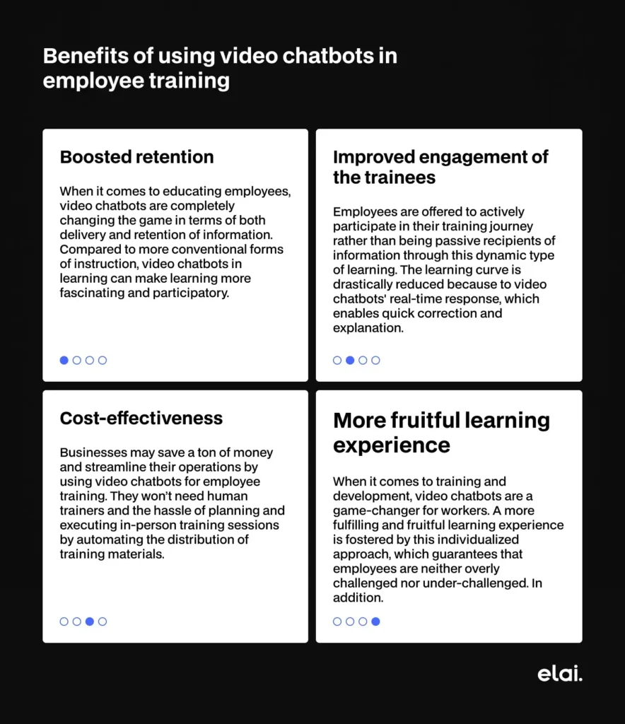 Benefits of using video chatbots in employee training