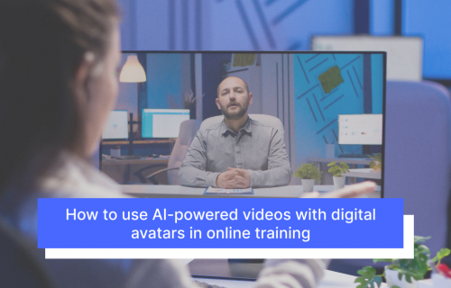 How to use AI-powered videos with digital avatars in online training